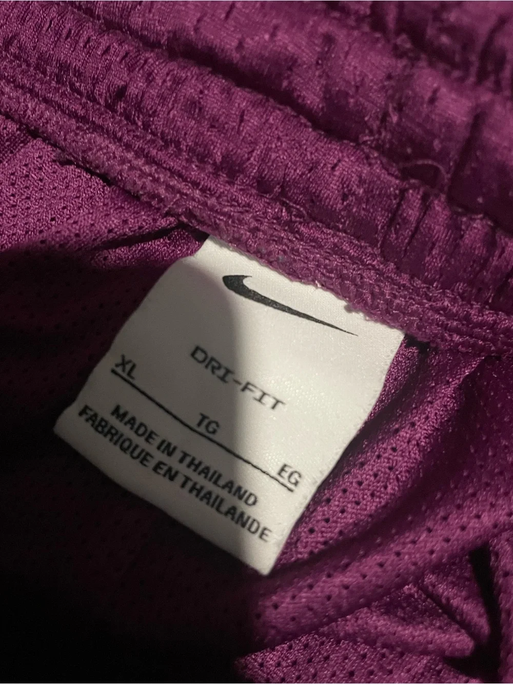 Nike Purple Mesh Kids Athletic Shorts